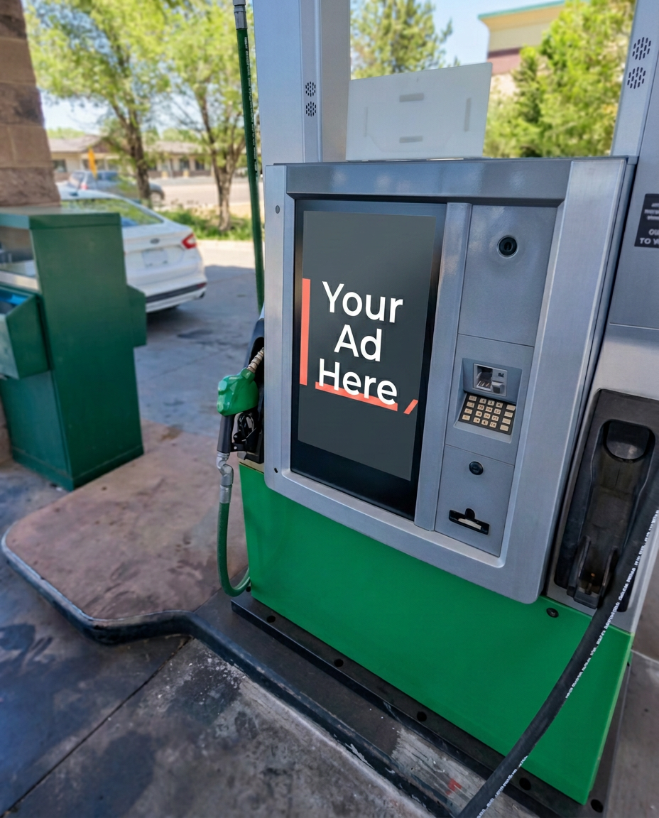 Gas stations outdoor advertising placement